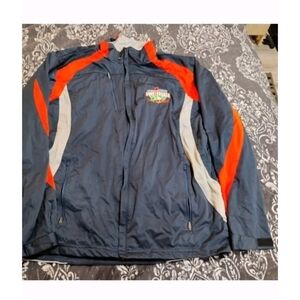 Antigua Navy and Red Windbreaker with White Accents